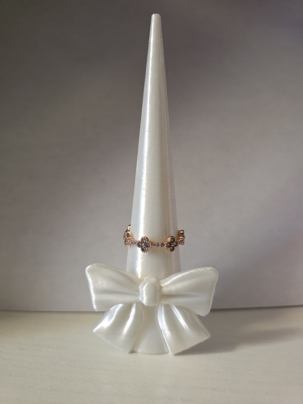 Bomb Party CARMELLA RING Blue Moonstone With Rose Gold Plating - Size 11